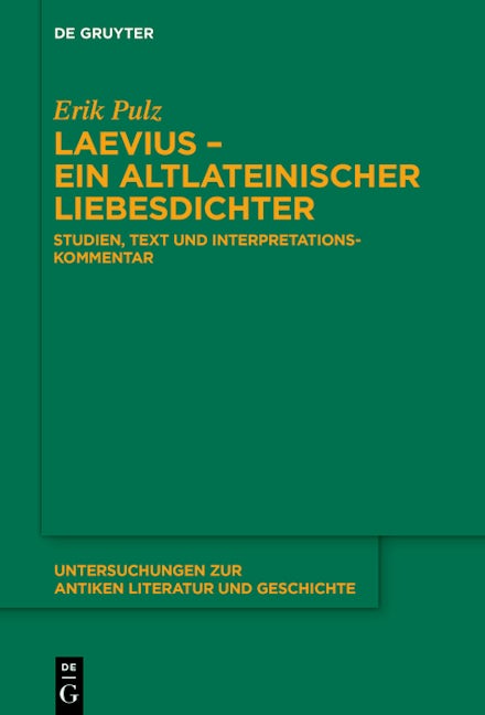 Book cover image for Laevius – ein altlateinischer Liebesdichter ISBN: 9783111236438